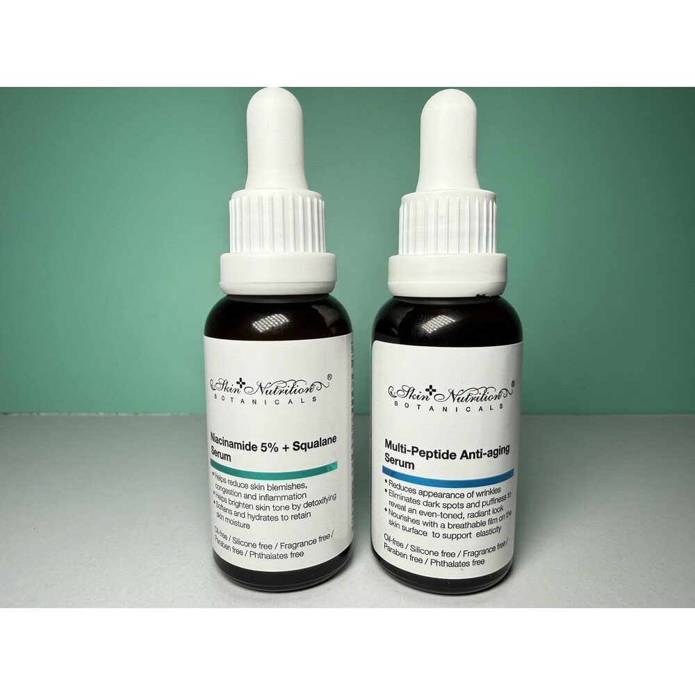 2Pc Skin Nutrition Serum Set Niacinamide 5% Squalane + Peptide Anti Aging